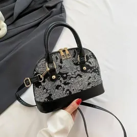 Retro Flower Pattern Handbag for Girls